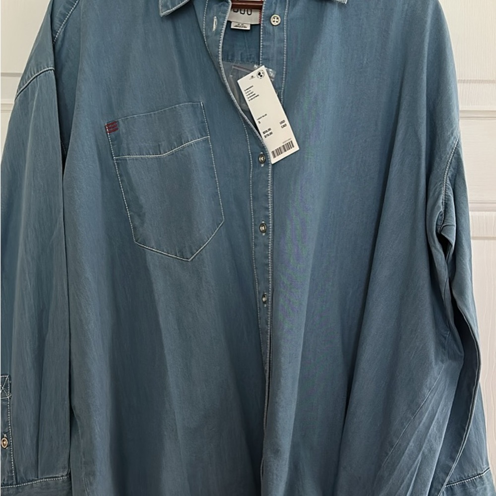 Urban Outfitters Slate Blue Button-Down Women's Shirt